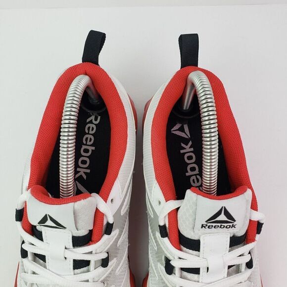 Reebok Realflex Transition 2 LP Mens Size 7.5 White Red Running Sneakers Shoes